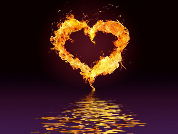 сердце огонь